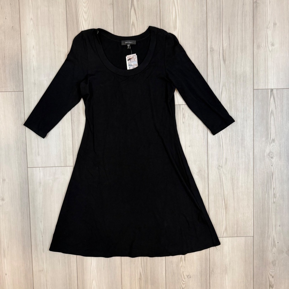 Karen Kane Lifestyle Black 3/4 Sleeve A-Line Dress L14174 Women's Medium NWT